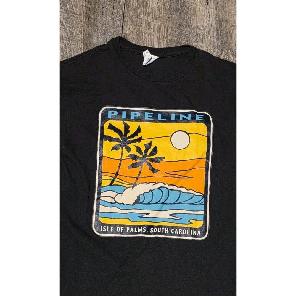 Isle of Palms South Carolina Men's T-Shirt Size Small Delta Pro Weight Black